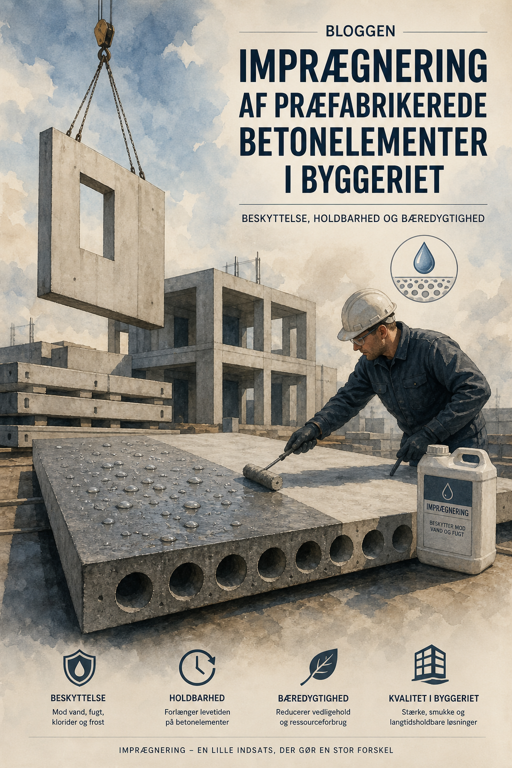 Imprægnering af præfabrikerede betonelementer i byggeriet