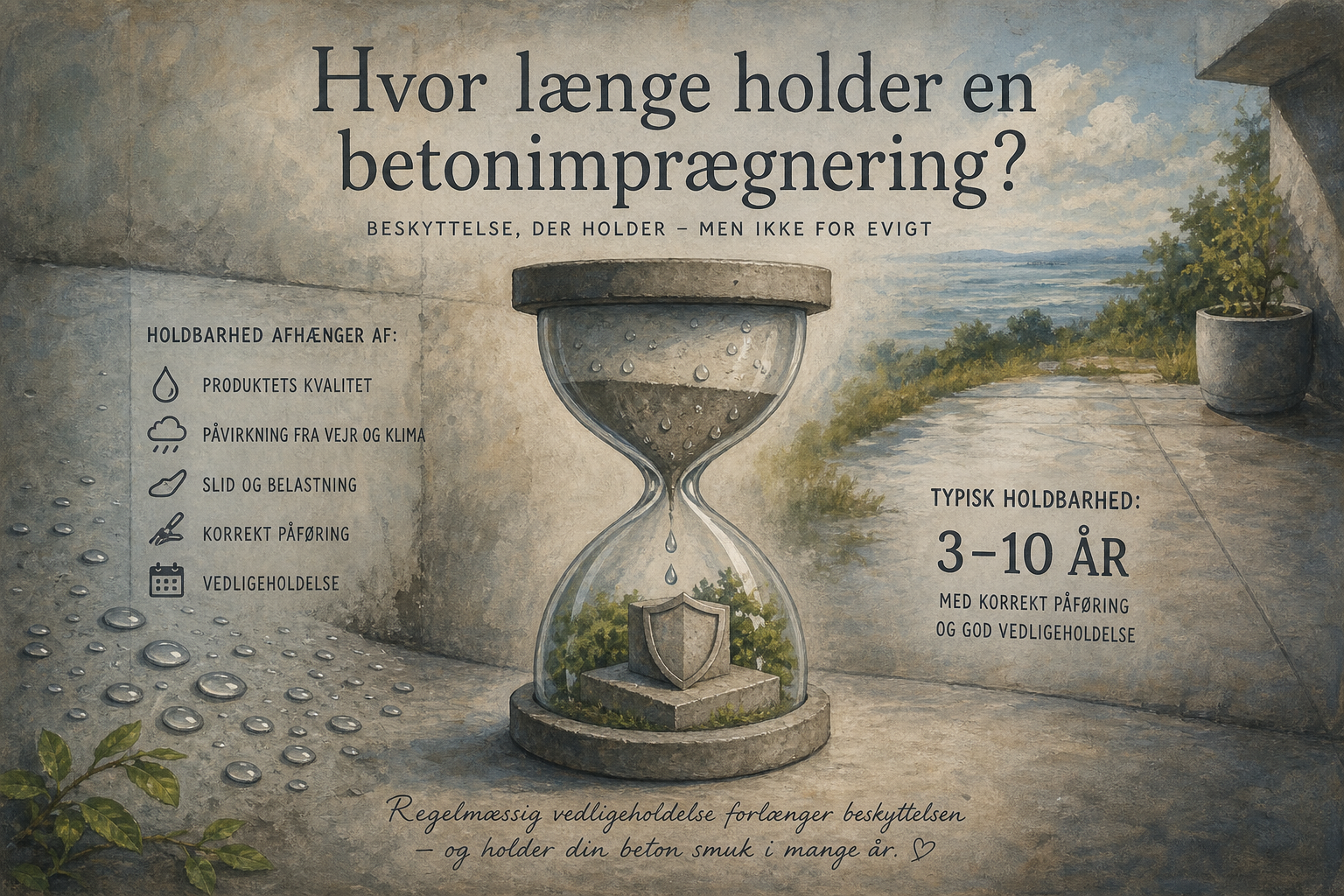 Hvor længe holder en betonimprægnering?